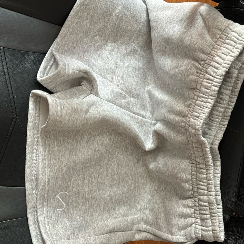 Grey oversized TLF sweat shorts